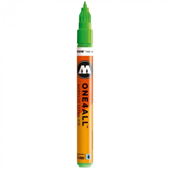 Marker acrilic Molotow ONE4ALL 127HS-CO 15 mm neon green fluorescent 219