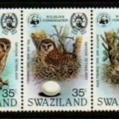 SWAZILAND 1982 WWF FAUNA PROTEJATA PASARI BUFNITE COTA MICHEL 130 EURO