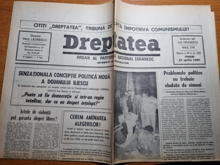 dreptatea 27 aprilie 1990-art. doina cornea