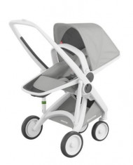 Carucior Greentom Reversible 100% Ecologic White Grey foto