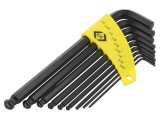 Set chei imbus sferic oțel crom vanadium 9 buc.