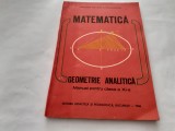 Matematica- geometrie analitica, manual pentru clasa a XI- a: Constantin Udriste