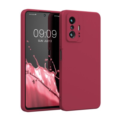 Husa Kwmobile pentru Xiaomi 11T/11T Pro, Silicon, Rosu, 56573.229 foto