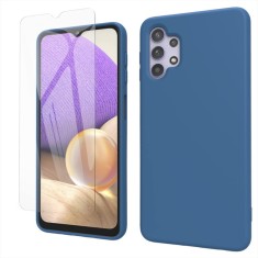 Husa Samsung A32 5G, silicon,cu interior de catifea, Blue