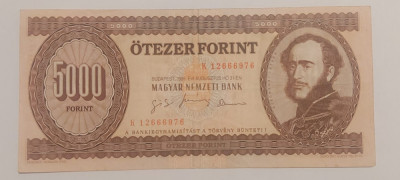 bancnote de 5000 forint din 1990 si 1995 foto