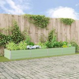 vidaXL Jardinieră Verde pastel 195 x 100 x 45 cm Oțel Galvanizat 42018275