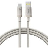 Cablu alimentare si date Baseus Titanium, pt smartphone, USB la USB Type-C 100W, braided, 2m, galben