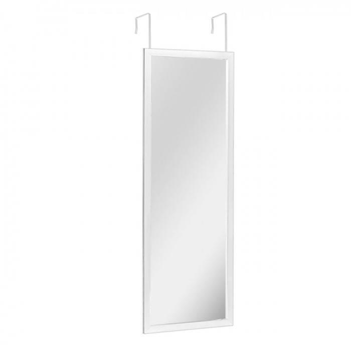 Oglindă MDF, Alb, Montare Ușă, 34x94cm