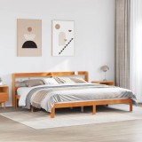 VidaXL Cadru de pat fără saltea, maro ceruit 180x200 cm lemn masiv pin