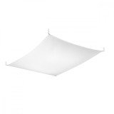Lustră De Tavan Luna Albă Țesătură 6 Becuri Dreptunghiulare Minimalistă De Interior