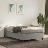 Cumpara ieftin Pat box spring cu saltea, gri deschis, 120x200 cm, catifea