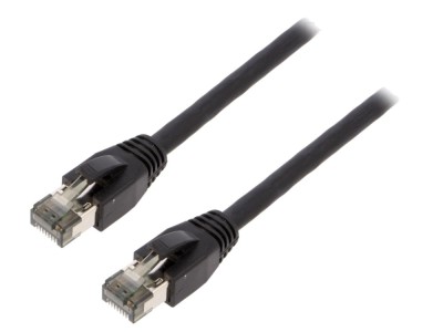Cablu patch cord Cat 8.1 negru 5m foto