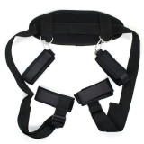 Cumpara ieftin Set accesorii erotice, curele si catuse pentru maini si glezne, reglabile, negru, Dactylion