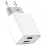 Incarcator Retea USB XO Design L65, 2 X USB, 2.4A, Alb