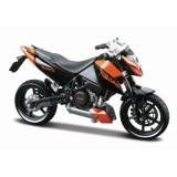 MAISTO MOTOCICLETA METALICA CU STAND EDITIE SPECIALA KTM 690 DUKE SCARA 1 LA 18