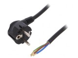 Cablu Electric 3x1.5mm PVC 1.8m Negru 16A 250V