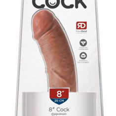 King Cock 8 Flesh Realistic Dildo Brown