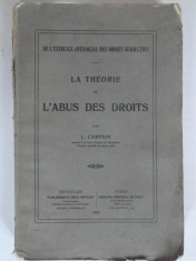 La theorie de l&amp;#039;abus des droits L. Campion foto