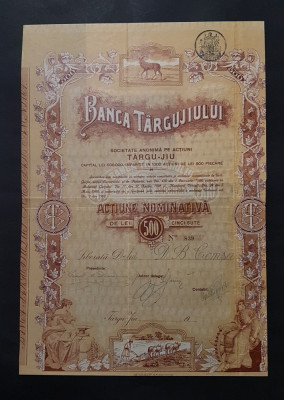 Actiune banca Targujiului / titlu / actiuni / varianta rara foto