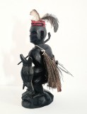 figurina sculptata in lemn arta populara africana decor tribal razboinic FULANI vanator 33 cm inaltime STATUIE mestesug traditional