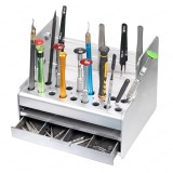 Organizator Surubelnite 18 Locuri Profesional, Suport Depozitare Surubelnite precizie, Rack atelier