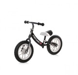 Cumpara ieftin Bicicleta de echilibru, 2-5 ani, 12 inch, anvelope gonflabile, leduri, Lorelli Fortuna Air, Grey Black