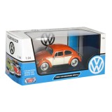 Masinuta Motormax, Volkswagen Beetle 1966, Portocaliu, 1:24