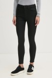 Pepe Jeans jeansi SUPER SKINNY JEANS HW femei, culoarea negru, PL204738XM7