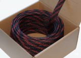 Four Connect 4-NS100M-BR6, Tresa Nylon Protectie Cablu Neagra-Rosie, 6 12 mm, Rola 100 m