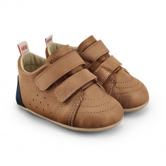 Pantofi Baieti Bibi Afeto Joy Caramel cu Velcro 19 EU