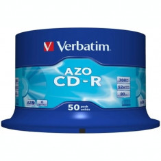 CD-R VERBATIM 700MB 80min viteza 52x 50 buc spindle &amp;amp;quot;AZO Crystal &amp;amp;quot; &amp;amp;quot;43343&amp;amp;quot; foto