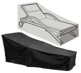 Husa impermeabila pentru sezlong de gradina 200x70 cm, neagra, cu fixare