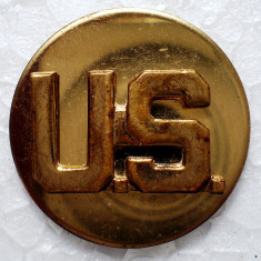 I.012 USA SUA INSEMN GRAD MILITAR US U.S. ARMY LAPEL COLLAR DISC 25,5mm
