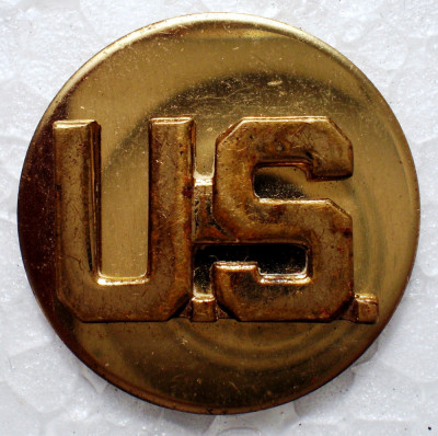 I.012 USA SUA INSEMN GRAD MILITAR US U.S. ARMY LAPEL COLLAR DISC 25,5mm foto