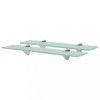 Rafturi suspendate, 2 buc., 50 x 20 cm, sticla, 8 mm