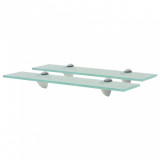 vidaXL Rafturi suspendate, 2 buc., 50 x 20 cm, sticlă, 8 mm