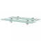 Rafturi suspendate, 2 buc., 50 x 20 cm, sticla, 8 mm