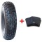 Set cauciuc + camera roaba - 4.00-8 (mixt) - 6PR dungi rosu + albastru PowerTool TopQuality