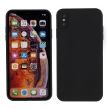 Husa protectie compatibila cu apple iphone xs max liquid silicone case negru, Flippy