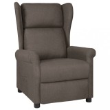 vidaXL Fotoliu rabatabil, maro, material textil