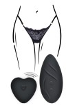 Cumpara ieftin Justforme Angel Panty Vibe Black - Stimulator Clitoris cu Telecomanda, Chiloti Dantela, Vibrator Reincarcabil USB, 4 Moduri Pulsatie