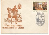 (No2)plic-EXPOZITIA FILATELICA - 50 de ani de la Unirea Transilvaniei cu Romania