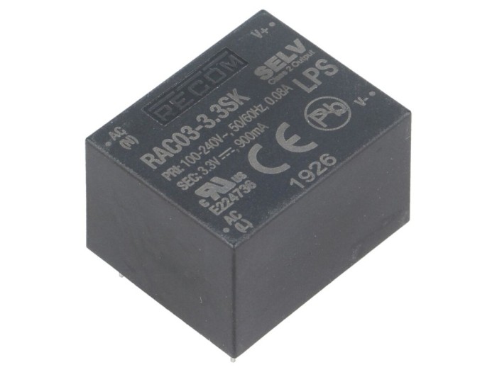 Convertor AC/DC 3W 3,3VDC