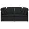Canapea modulara cu perne, negru, textil - 4