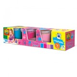 Set acuarele culori pastelate pentru pictat cu degetele, 4 culori x 145 ml, SES Creative