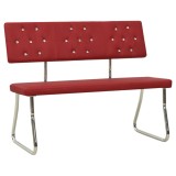 VidaXL Bancă, roșu vin, 110 cm, piele ecologică 325859