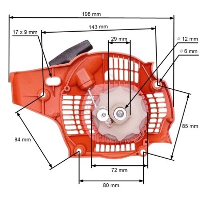 Demaror drujba Husqvarna 235, 236, 240 foto