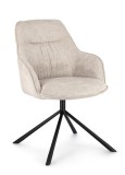 Cumpara ieftin Set 2 fotolii otel negru textil bej 59x65x86 cm