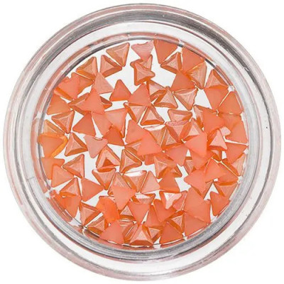Triunghiuri perlate - decorațiuni nail art, portocalii foto