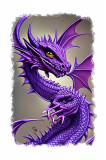 Cumpara ieftin Sticker decorativ, Dragon, Mov, 85 cm, 9769ST, Oem